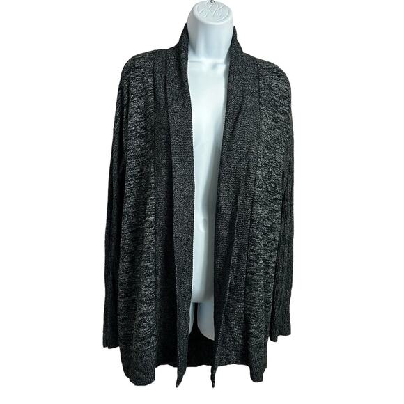 Gap Softspun Open Cardigan Sweater Size Women's Small Marled Black Long Soft - Picture 2 of 4